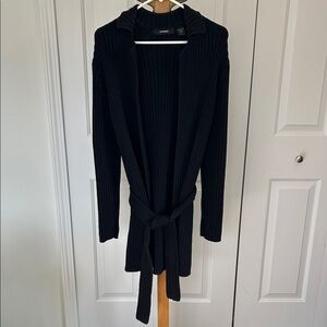 Express Y2K Black Duster Cotton Blend Cardigan Large